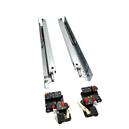 Dtc 18in Soft-close Full Extension Zinc Drawer Slide with Locking Clips - 90 Lbs Weight Rating DS20457H